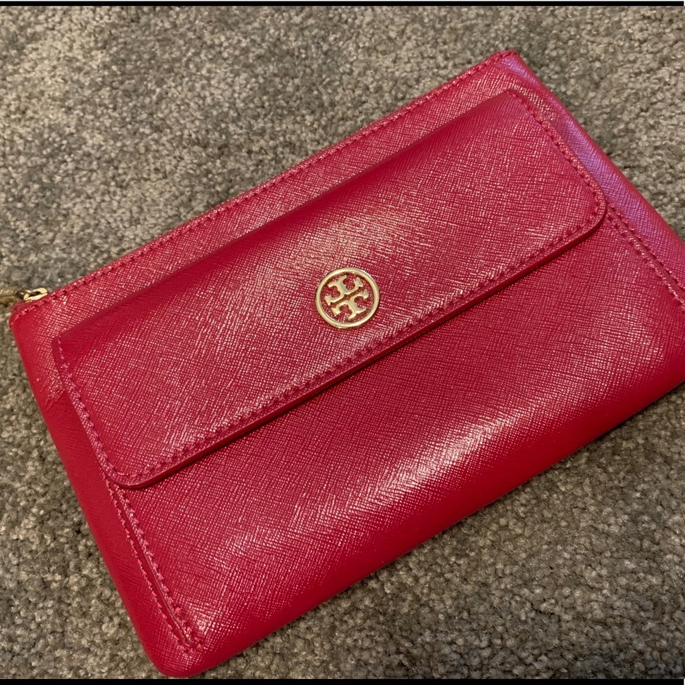 Tory Burch Raspberry clutch/wallet -